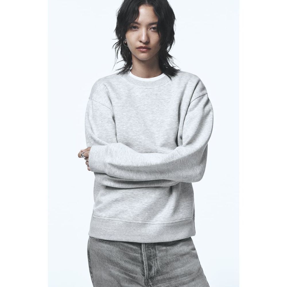 Zara Minimalist Cotton Blend Sweatshirt